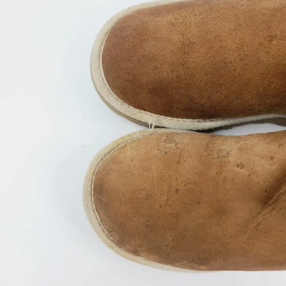 UGG Women's Tan Chestnut Selene Suede Ankle Winter Snow Boot Size 5‎